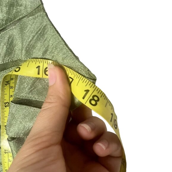 Adrianna Papell Green Tiered Knee Length Formal Dress Bolero Jacket Set 6 - Picture 8 of 10